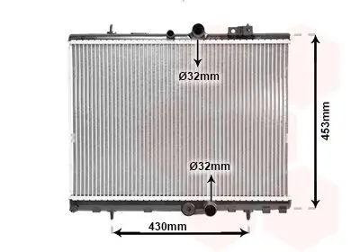 Kühler, Motorkühlung VAN WEZEL 09002312 Bild Kühler, Motorkühlung VAN WEZEL 09002312