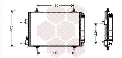 Kondensator, Klimaanlage VAN WEZEL 09005192 Bild Kondensator, Klimaanlage VAN WEZEL 09005192