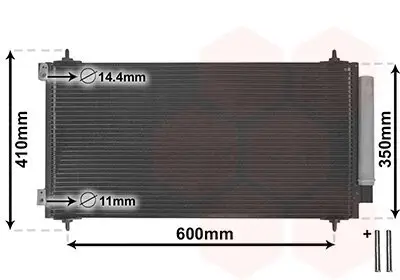 Kondensator, Klimaanlage VAN WEZEL 09005271 Bild Kondensator, Klimaanlage VAN WEZEL 09005271