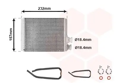 Wärmetauscher, Innenraumheizung VAN WEZEL 09006286