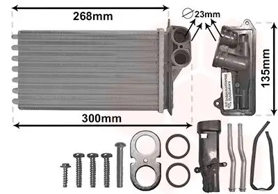 Wärmetauscher, Innenraumheizung VAN WEZEL 09006397 Bild Wärmetauscher, Innenraumheizung VAN WEZEL 09006397