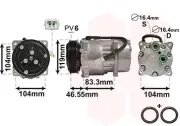 Kompressor, Klimaanlage 12 V VAN WEZEL 0900K161