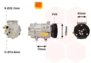 Kompressor, Klimaanlage 12 V VAN WEZEL 0900K253