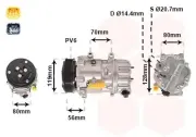 Kompressor, Klimaanlage 12 V VAN WEZEL 0900K256