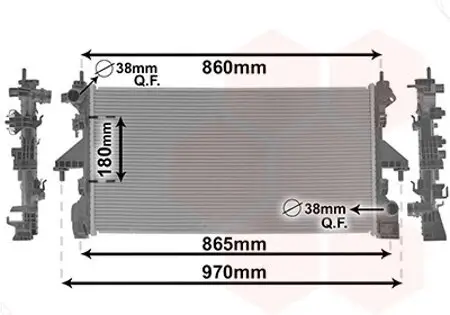 Kühler, Motorkühlung VAN WEZEL 09012716 Bild Kühler, Motorkühlung VAN WEZEL 09012716