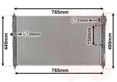 Kühler, Motorkühlung VAN WEZEL 09012707 Bild Kühler, Motorkühlung VAN WEZEL 09012707