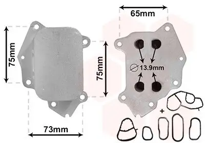 Ölkühler, Motoröl VAN WEZEL 09013700