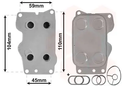 Ölkühler, Motoröl VAN WEZEL 09013701 Bild Ölkühler, Motoröl VAN WEZEL 09013701