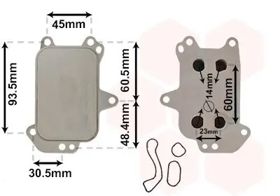 Ölkühler, Motoröl VAN WEZEL 09013703 Bild Ölkühler, Motoröl VAN WEZEL 09013703