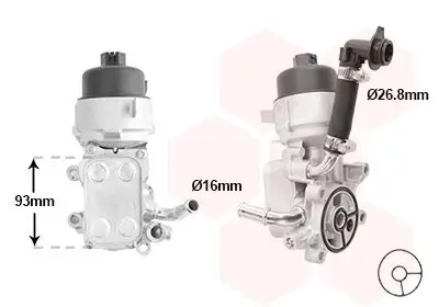 Ölkühler, Motoröl VAN WEZEL 09013728 Bild Ölkühler, Motoröl VAN WEZEL 09013728