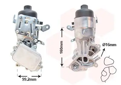 Ölkühler, Motoröl VAN WEZEL 09013730 Bild Ölkühler, Motoröl VAN WEZEL 09013730