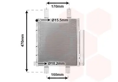 Kondensator, Klimaanlage VAN WEZEL 11005063 Bild Kondensator, Klimaanlage VAN WEZEL 11005063