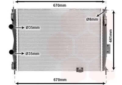 Kühler, Motorkühlung VAN WEZEL 13002280 Bild Kühler, Motorkühlung VAN WEZEL 13002280