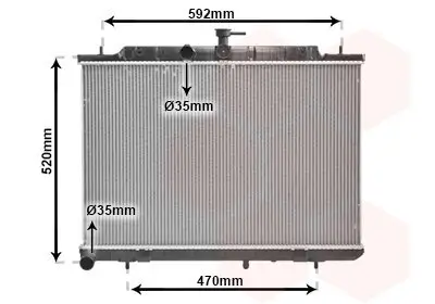 Kühler, Motorkühlung VAN WEZEL 13002293 Bild Kühler, Motorkühlung VAN WEZEL 13002293