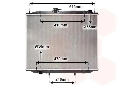 Kühler, Motorkühlung VAN WEZEL 13002300 Bild Kühler, Motorkühlung VAN WEZEL 13002300