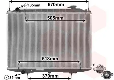 Kühler, Motorkühlung VAN WEZEL 13002302 Bild Kühler, Motorkühlung VAN WEZEL 13002302