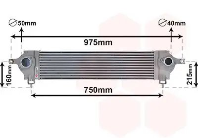 Ladeluftkühler VAN WEZEL 13004333 Bild Ladeluftkühler VAN WEZEL 13004333