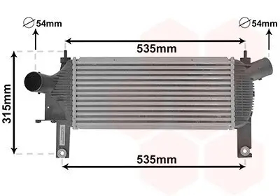 Ladeluftkühler VAN WEZEL 13004339