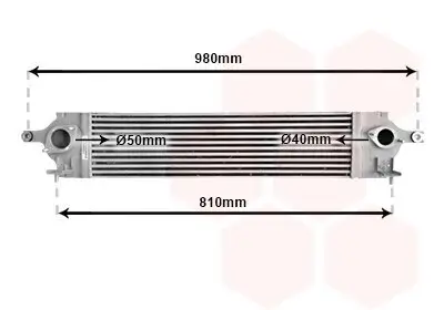 Ladeluftkühler VAN WEZEL 13004350 Bild Ladeluftkühler VAN WEZEL 13004350