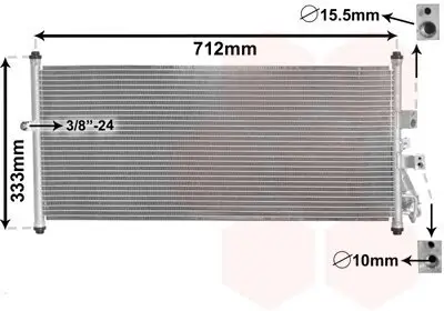 Kondensator, Klimaanlage VAN WEZEL 13005277 Bild Kondensator, Klimaanlage VAN WEZEL 13005277