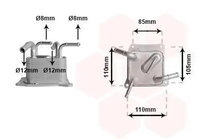 Ölkühler, Automatikgetriebe VAN WEZEL 13013705