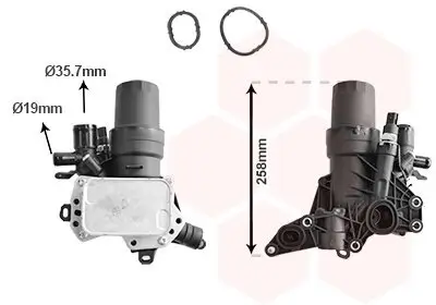 Ölkühler, Motoröl VAN WEZEL 13013715 Bild Ölkühler, Motoröl VAN WEZEL 13013715