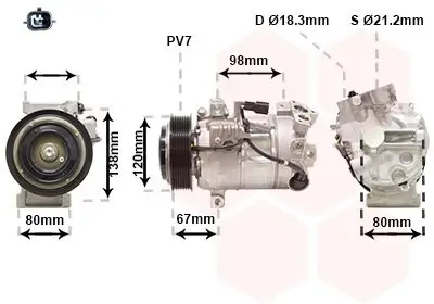 Kompressor, Klimaanlage VAN WEZEL 1301K701