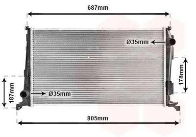 Kühler, Motorkühlung VAN WEZEL 15002005 Bild Kühler, Motorkühlung VAN WEZEL 15002005