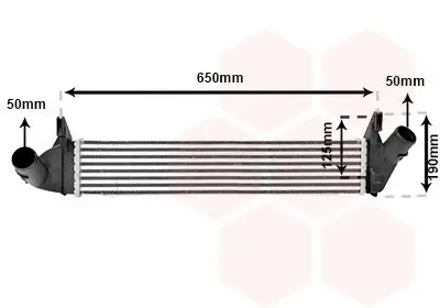 Ladeluftkühler VAN WEZEL 15004006