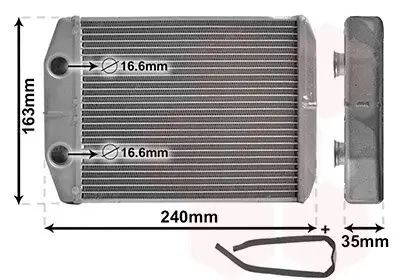 Wärmetauscher, Innenraumheizung VAN WEZEL 15006014 Bild Wärmetauscher, Innenraumheizung VAN WEZEL 15006014