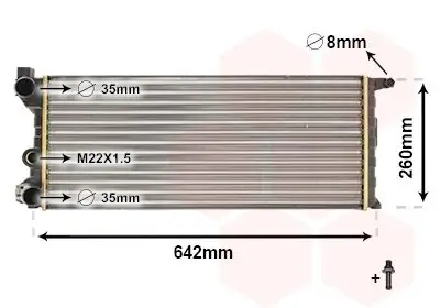 Kühler, Motorkühlung VAN WEZEL 17002074