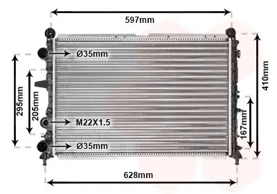 Kühler, Motorkühlung VAN WEZEL 17002096 Bild Kühler, Motorkühlung VAN WEZEL 17002096