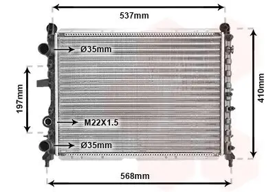 Kühler, Motorkühlung VAN WEZEL 17002109 Bild Kühler, Motorkühlung VAN WEZEL 17002109