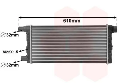 Kühler, Motorkühlung VAN WEZEL 17002115 Bild Kühler, Motorkühlung VAN WEZEL 17002115