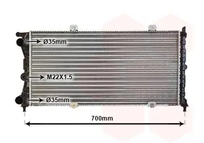 Kühler, Motorkühlung VAN WEZEL 17002143 Bild Kühler, Motorkühlung VAN WEZEL 17002143
