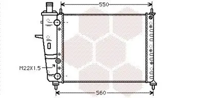 Kühler, Motorkühlung VAN WEZEL 17002160 Bild Kühler, Motorkühlung VAN WEZEL 17002160