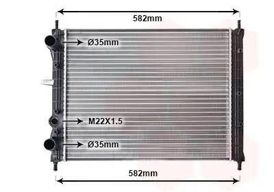 Kühler, Motorkühlung VAN WEZEL 17002161 Bild Kühler, Motorkühlung VAN WEZEL 17002161