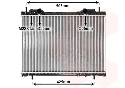 Kühler, Motorkühlung VAN WEZEL 17002184 Bild Kühler, Motorkühlung VAN WEZEL 17002184