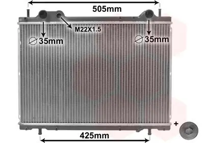 Kühler, Motorkühlung VAN WEZEL 17002185 Bild Kühler, Motorkühlung VAN WEZEL 17002185