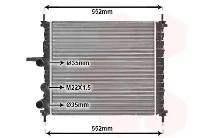 Kühler, Motorkühlung VAN WEZEL 17002201 Bild Kühler, Motorkühlung VAN WEZEL 17002201