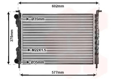 Kühler, Motorkühlung VAN WEZEL 17002224 Bild Kühler, Motorkühlung VAN WEZEL 17002224