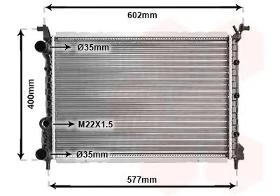 Kühler, Motorkühlung VAN WEZEL 17002232 Bild Kühler, Motorkühlung VAN WEZEL 17002232