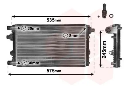 Kühler, Motorkühlung VAN WEZEL 17002239 Bild Kühler, Motorkühlung VAN WEZEL 17002239