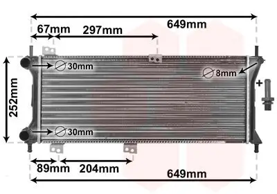 Kühler, Motorkühlung VAN WEZEL 17002258 Bild Kühler, Motorkühlung VAN WEZEL 17002258