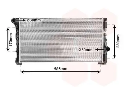 Kühler, Motorkühlung VAN WEZEL 17002279 Bild Kühler, Motorkühlung VAN WEZEL 17002279