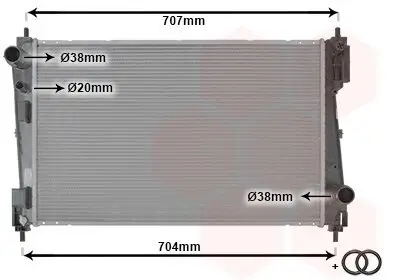 Kühler, Motorkühlung VAN WEZEL 17002311 Bild Kühler, Motorkühlung VAN WEZEL 17002311