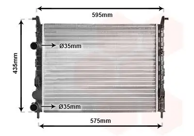 Kühler, Motorkühlung VAN WEZEL 17002316 Bild Kühler, Motorkühlung VAN WEZEL 17002316
