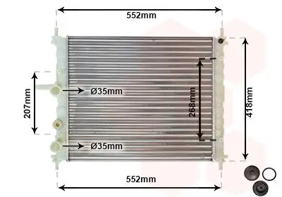 Kühler, Motorkühlung VAN WEZEL 17002326 Bild Kühler, Motorkühlung VAN WEZEL 17002326