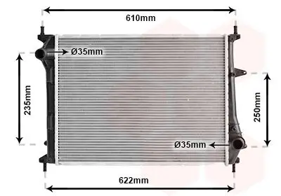 Kühler, Motorkühlung VAN WEZEL 17002329 Bild Kühler, Motorkühlung VAN WEZEL 17002329