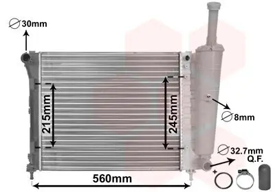 Kühler, Motorkühlung VAN WEZEL 17002345